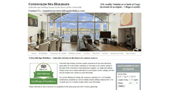 Desktop Screenshot of cotswoldsspaholidays.com